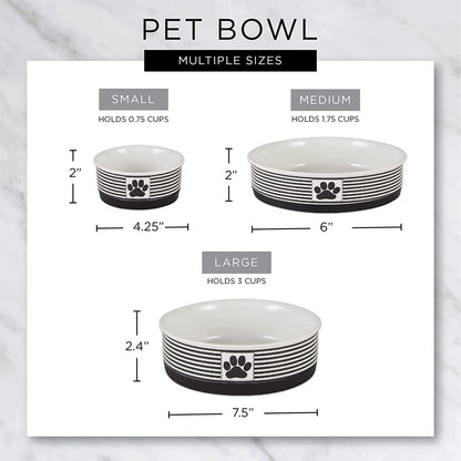 Stylish Gray Lattice Collection Pet Bowl & Canister Set - Small, 4.25"x2", 2 Count