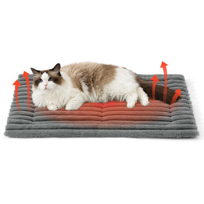 Bedsure Self-Warming Pet Bed - Small Thermal Crate Pad for Indoor & Outdoor Use, Non-Slip and Washable